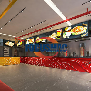 Focus Machinery 快餐店传送带 厨房传送带 咖啡店柔性链带式传送带 - Product Image 3