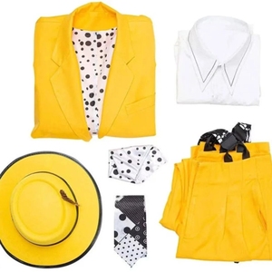 Костюм Jim <span class=keywords><strong>Mask</strong></span> для косплея желтый костюм Хэллоуин пилот Косплей костюмы из пластика - Product Image 5