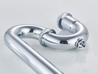 Accessoires de salle de bain Hofen en gros, siphon en laiton doré rose, siphon de lavabo, siphon de lavabo en acier inoxydable