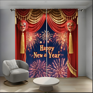 ผ้าม่านพิมพ์ลายดิจิทัลความละเอียดสูงแบบ 2 มิติ ดีไซน์ลายคลาสสิก เหมาะสำหรับห้องนอนและห้องนั่งเล่น - Product Image 4