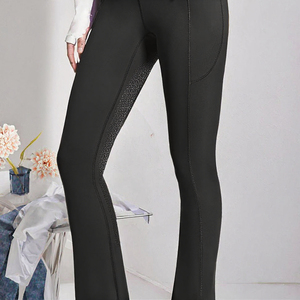 Women Jockey Pants High Waist Elastic Tight Equestrian Riding Trousers Breathable Anti <b>Slip</b> Side Pocket Sportswear - Product Image 3