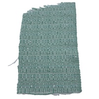 Fournisseur de tissus en gros, tissu jacquard en laine et polyester vert clair, tissu tweed tissé avec des paillettes pour vêtements 22102