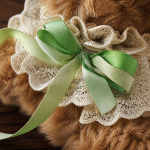 Muñeca Reborn de Silicona de 8 Pulgadas con Disfraz de Oso de Peluche, Cabello Verde Menta y Cuello de Encaje, Muñeca Recién Nacida para Juego de Imitación - Product Image 5