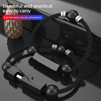 Bracelet USB portable tendance pour couple, 2 en 1, charge rapide et transfert de données, câble USB