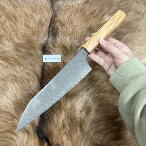 Advance Kitchen Damas Kiritsuke Couteau Japonais 8 pouces Gyuto Chef Couteau En Acier À Haute Teneur En <span class=keywords><strong>Carbone</strong></span> Couteau De Cuisine avec Pakkawood - Product Image 4