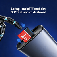 Lettore di Schede SD/TF UHS-II 4.0 ad Alta Velocità, Adattatore Esterno Type-C per Fotocamere e Creatori di Video Professionisti