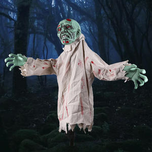 Animatronic Ghost Electric Swinging Skeleton Halloween Scene Decoration Prop Ornament Outdoor Glowing Animated Scared Noise - Product Image 2