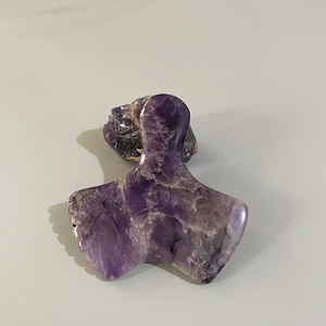 Gua Sha en Améthyste Naturelle en Gros et Masseur Facial Guasha pour les Rides, Accessoire de Mode et Pierre Précieuse - Product Image 3