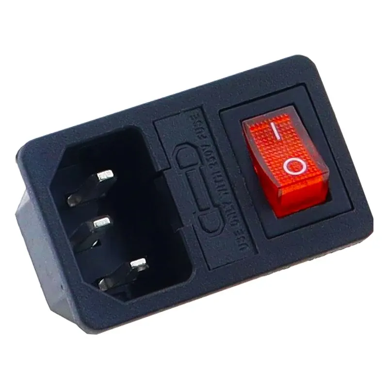 mit 10 a sicherung! red rocker schalter fusioniert iEC 320 c14 eingang steckdose sicherung schalter verbinder stecker
