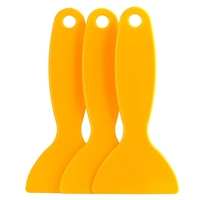 RTS Grattoir jaune pour fenêtre en verre Outil de retrait de pelle en plastique grattoir triangulaire