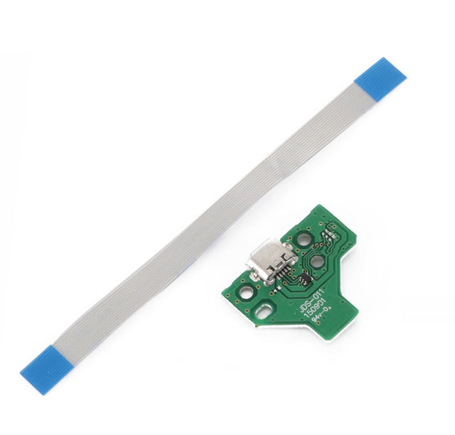 12 Pin Charging Port Socket USB Board with Flex Ribbon Cable for PS4 Controller JDS-011 Flex Cable