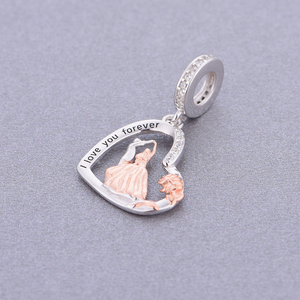 Abalorio de Plata de Ley 925 <span class=keywords><strong>para</strong></span> Pulsera Pandora Original, Diseño de <span class=keywords><strong>Novios</strong></span> Bailando, <span class=keywords><strong>para</strong></span> Mujer, <span class=keywords><strong>para</strong></span> Creación de Joyas - Product Image 3