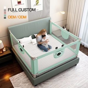 Barrières de lit réglables en hauteur, tissu Oxford respirant et doux, cadre métallique certifié CE, longueur OEM 90-220 <span class=keywords><strong>cm</strong></span> - Product Image 3