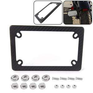 Carbon Fiber Motorcycle License Plate Frame 190x118mm Matte Finish Real Carbon Fiber Rear Mounting Bracket - Product Image 2