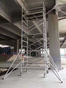 Kính thiên văn có thể điều chỉnh 6M 12M tháp nhôm giàn giáo công nghiệp Khung thang cho xây dựng xây dựng - Product Image 6