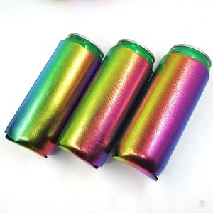 RYO Factory Price Insulated 12oz Tall Neoprene Holographic Laser Slim Waterproof Beer Can Cooler s - Product Image 6