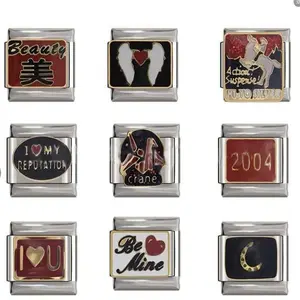 Индивидуальные итальянские шармы Diy 9 мм браслеты из нержавеющей стали ювелирные изделия для мужчин и женщин