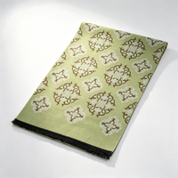 Écharpe en acrylique jacquard personnalisée avec logo, motif géométrique vintage color-block, châle chaud et épais pour l'hiver