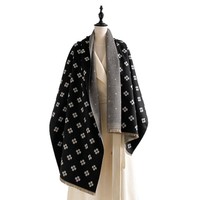 Écharpe longue à imprimé floral, châle épais et chaud en fausse fourrure, style coréen, accessoire polyvalent pour le cou, automne-hiver