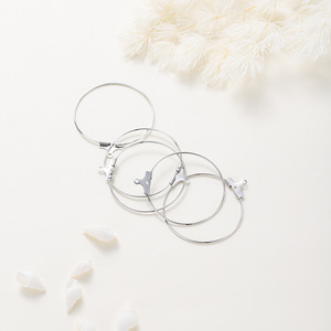 Boucles d'oreilles créoles en alliage de cuivre plaqué or 14k 18k et platine, bijoux unisexes, accessoires de boucles d'oreilles DIY, origine Yiwu - Product Image 1