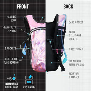 Pour un sac d'hydratation fin avec un matériau PVC léger, des sachets de <span class=keywords><strong>poudre</strong></span> d'électrolyte portables pour l'hydratation - Product Image 3