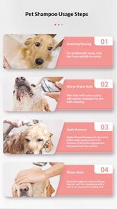 Gel douche nettoyant moussant pour chiens et animaux de compagnie, shampoing et après-shampoing - Product Image 2