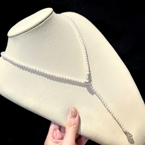 Chaîne de pull Zhizhen, boucle universelle Fulu, collier de perles naturelles de 4-5 mm, cercle parfait, charme exquis, universel pour tous - Product Image 3