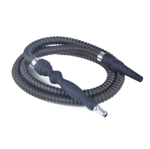 Ensemble de mini chicha portable écologique en plastique avec finition laquée, double tuyau et lumière LED (noir/gris foncé) USA Mairun - Product Image 6