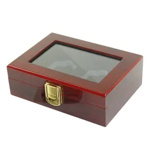 High-grade wooden gift box spray painted brown wooden packaging box exquisite gift wooden box packaging