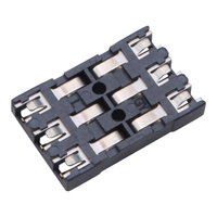 Connecteur de carte SIM simple 6 broches, matériau de contact en alliage de cuivre plaqué or, connecteur de carte intelligente, matériau de contact en alliage de cuivre plaqué or SMD