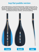 Pagaie de course SUP en fibre de carbone Light Shark Technology, longueur fixe, télescopique, pour paddleboard, kayak, bateau gonflable