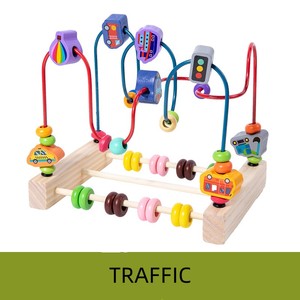 Factory Supply Hot Selling Baby Wooden Beads Maze Roller <strong>Ccoaster</strong> Game Montessori Educational Slide Bead Learning Toys for Kids - Product Image 5
