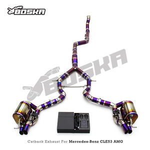 ท่อไอเสียแคทแบคหรูหรา SUS304/ไทเทเนียม 1.2 มม. สำหรับ Mercedes-Benz CLE53 AMG M256 3.0T ขัดเงาแบบกระจก จากโรงงาน Boska รุ่น Direct-fit - Product Image 2