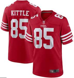 2026 Neue American Football Kleidung San Francisco 49ers # 85 George Kittle Jersey Strapazierfähige, atmungsaktive Kurzarm-Fußballbekleidung - Product Image 2