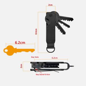 Minimalist Men <b>Key</b> Organizer Keychain Folding Pocket Metal <b>Key</b> Holder 1-5 <b>Keys</b> Compact Keychain - Product Image 2