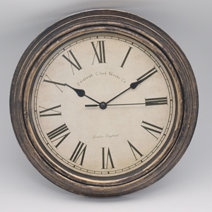 Maytime Round Antique Brass Retro <b>Clock</b> Vintage for <b>Wall</b> <b>Decoration</b> - Product Image 1
