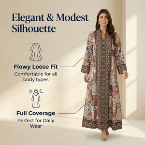 Nuevo Estilo, Vestido Musulmán de Chifón Rojo con Estampado Elegante y de Lujo para Mujer, Proveedor Mayorista - Product Image 2