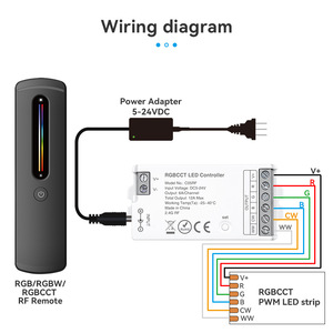 2.4G RF cảm ứng trượt 4 trong 1 DC12V 24V 15A mờ <span class=keywords><strong>RGB</strong></span> từ xa <span class=keywords><strong>LED</strong></span> điều khiển cho <span class=keywords><strong>LED</strong></span> Strip ánh sáng - Product Image 3