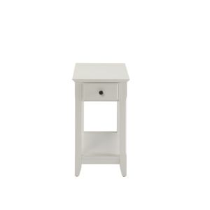 DB Bertie, mesa decorativa con acabado blanco, muebles modernos extensibles para sala de estar, gabinete de madera para uso doméstico para dormitorio - Product Image 5