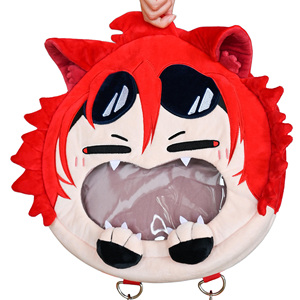 Bolso Ita Personalizado de Fabricante con Caras Intercambiables, Adorable Bolso Ita de Dibujos Animados con Ventana Transparente para Exhibición de Pins, Mochila de <span class=keywords><strong>Peluche</strong></span> - Product Image 4