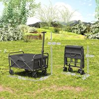 Chariot de camping multifonctionnel pliable avec plateau, grande capacité, chariot de plage et de jardin pliable, fabricant