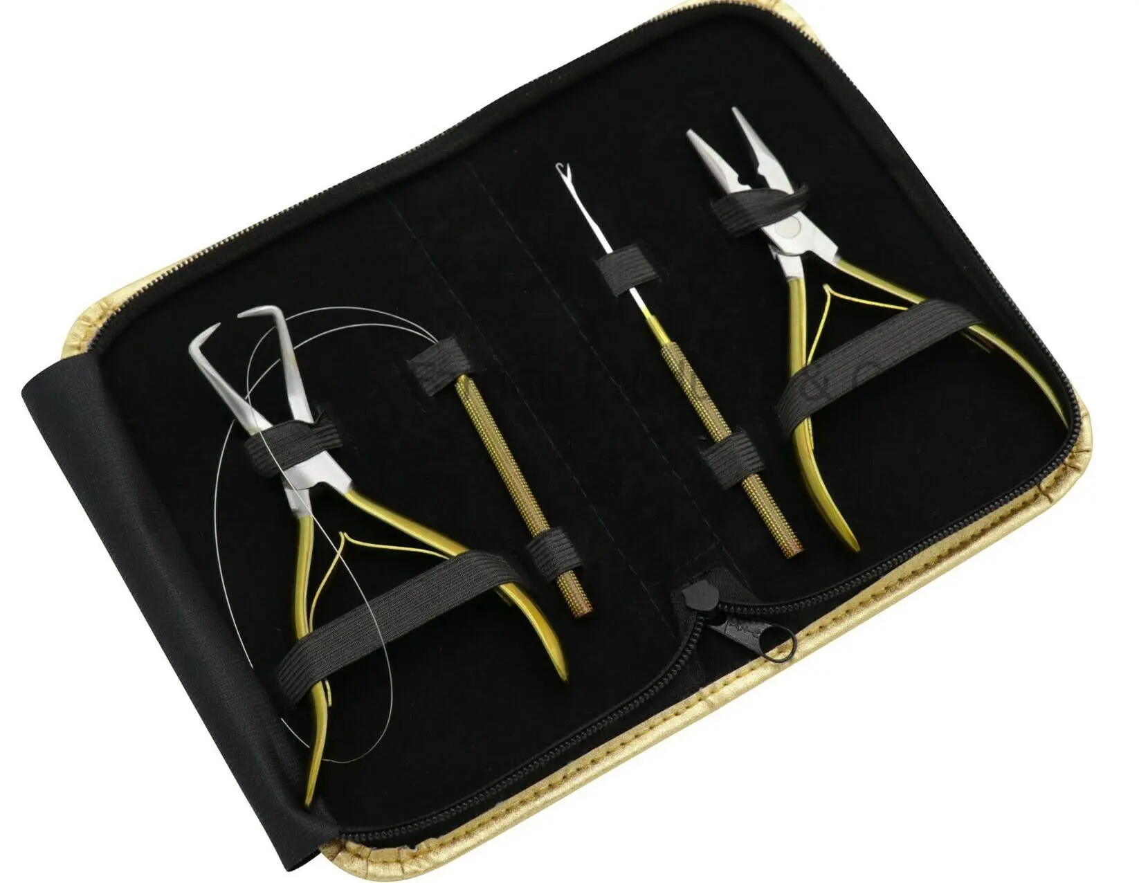 Kit d'outils d'extension de cheveux de salon de beauté pour pince ciseaux outils de boucle pour l'épilation Micro anneau lien outil d'ouverture de perle