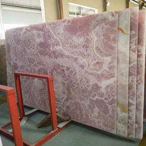 หินอ่อนโอนิกซ์สีชมพูขัดเงาหรูหราสำหรับตกแต่งผนังพื้นเคาน์เตอร์ - Product Image 6