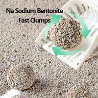 Boules de litière pour chat en bentonite écologiques, contrôle des odeurs et faible teneur en poussière