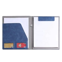 Carpeta de cuero de imitación con impresión de logotipo personalizado, tamaño A4, almohadilla de escritura para negocios, escuela, oficina, conferencia, Bloc de notas