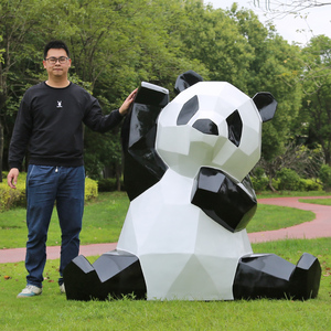 Escultura de <span class=keywords><strong>Panda</strong></span> de Resina Personalizada para Decoración de Parques, Figura de <span class=keywords><strong>Panda</strong></span> de Tamaño Real, Estatua de <span class=keywords><strong>Panda</strong></span> de Fibra de Vidrio - Product Image 2