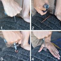 Outil spécial pour roues de voiture, outil manuel en acier pour réparation de pneus tubeless, kit de réparation de crevaison pour camion, moto, outil de réparation de valve et de poussoir