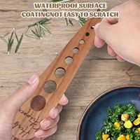 Éplucheur d'herbes en bois rustique et sûr, outil de cuisine, éliminateur de feuilles de légumes en bois pour la cuisine, 8 ouvertures différentes