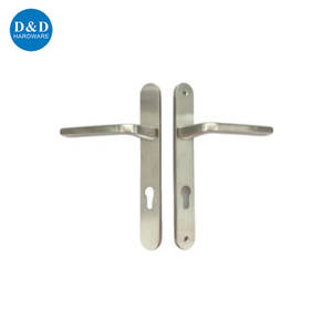 Poignée de levier de <span class=keywords><strong>porte</strong></span> à cadre étroit en acier inoxydable avec <span class=keywords><strong>plaque</strong></span> pour <span class=keywords><strong>porte</strong></span> en aluminium - Product Image 1