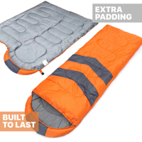 Sac de couchage professionnel isolé et étanche à capuche pour adultes pour les activités de plein air par temps froid-Camping